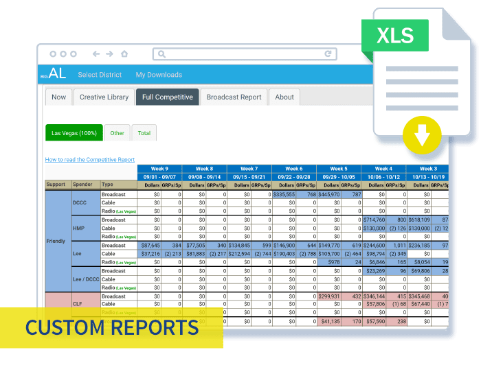 Picture of Big AL platform custom reports